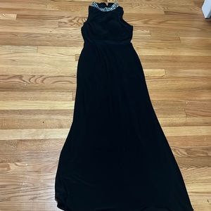 Long Black See-through Dress